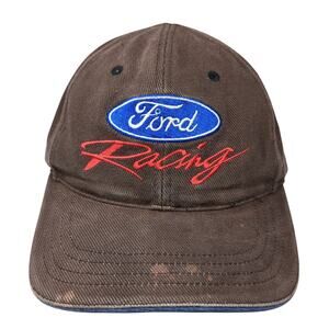 Ford Racing Strapback Baseball Cap Brown One Size Adjustable 6 Panel Daystone